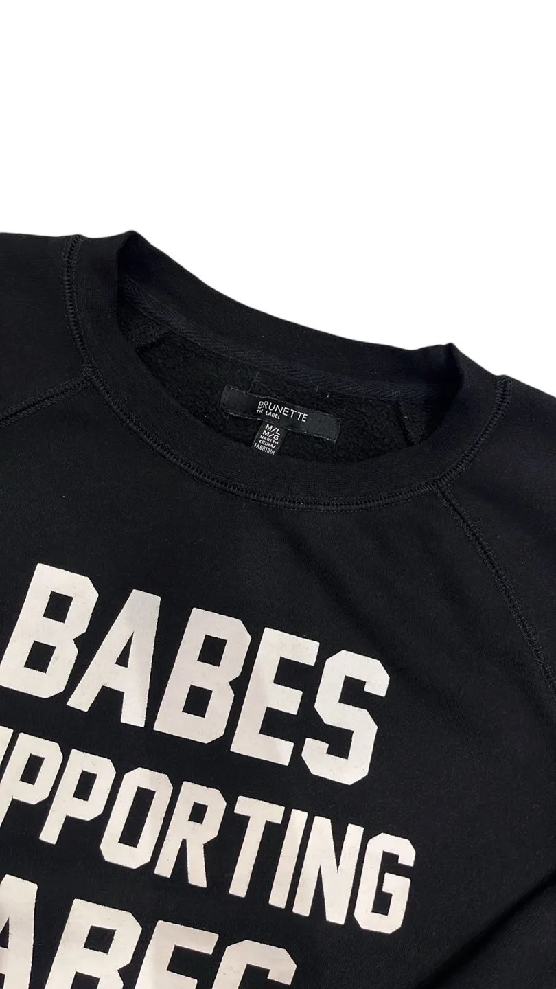 Brunette The Label Babes Supporting Babes Crewneck Sweatshirt image indicator(3)