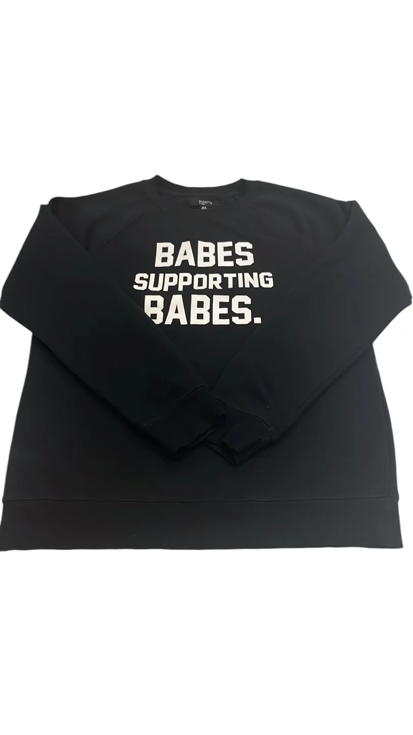 Brunette The Label Babes Supporting Babes Crewneck Sweatshirt image indicator(2)