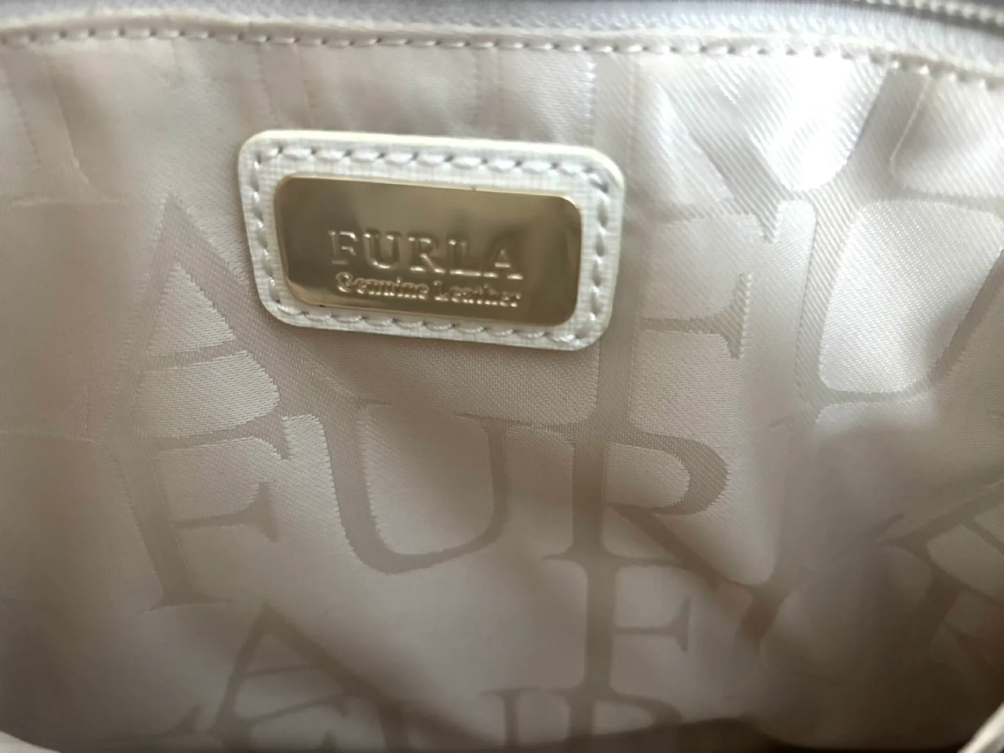 Furla Leather Bag- Off White image indicator(2)