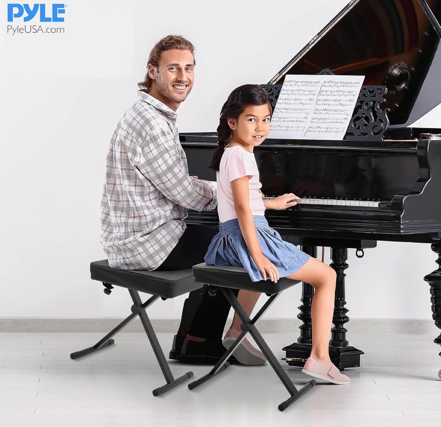 Pyle Adjustable Padded Keyboard Bench