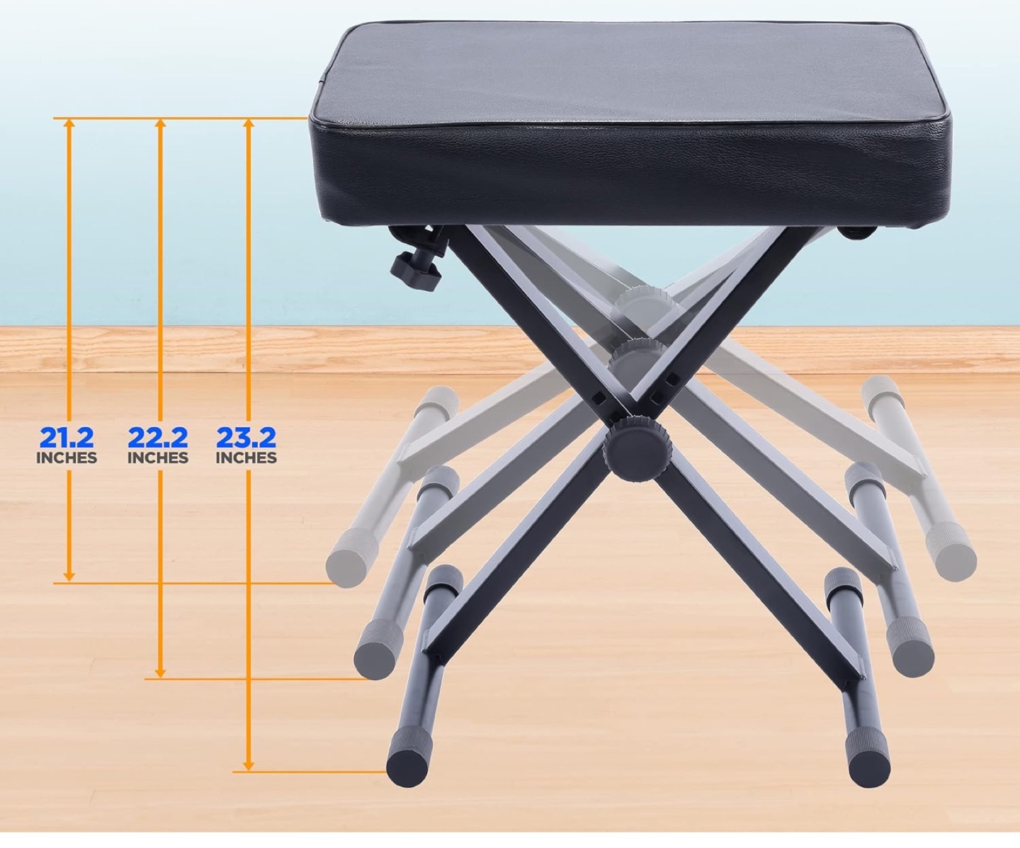 Pyle Adjustable Padded Keyboard Bench - photo 2