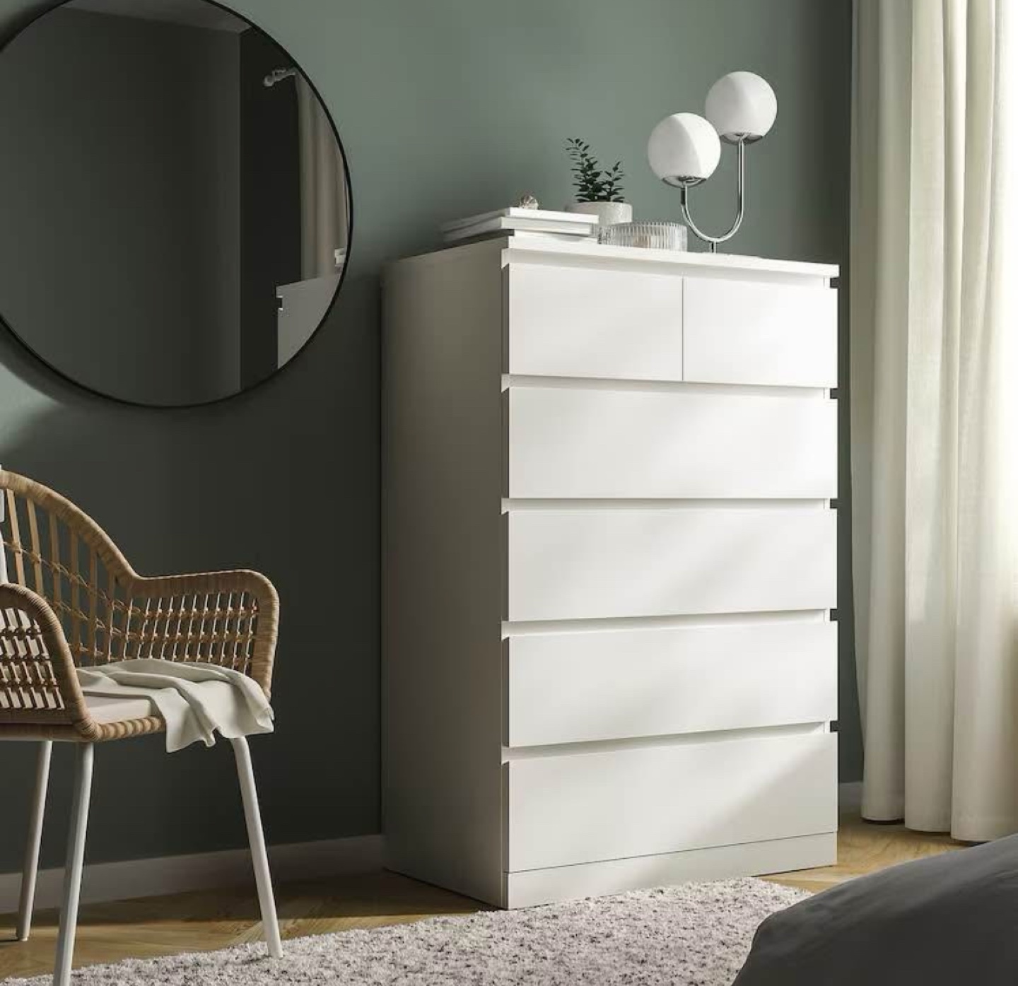 IKEA MALM 6-Drawer Chest White - photo 5