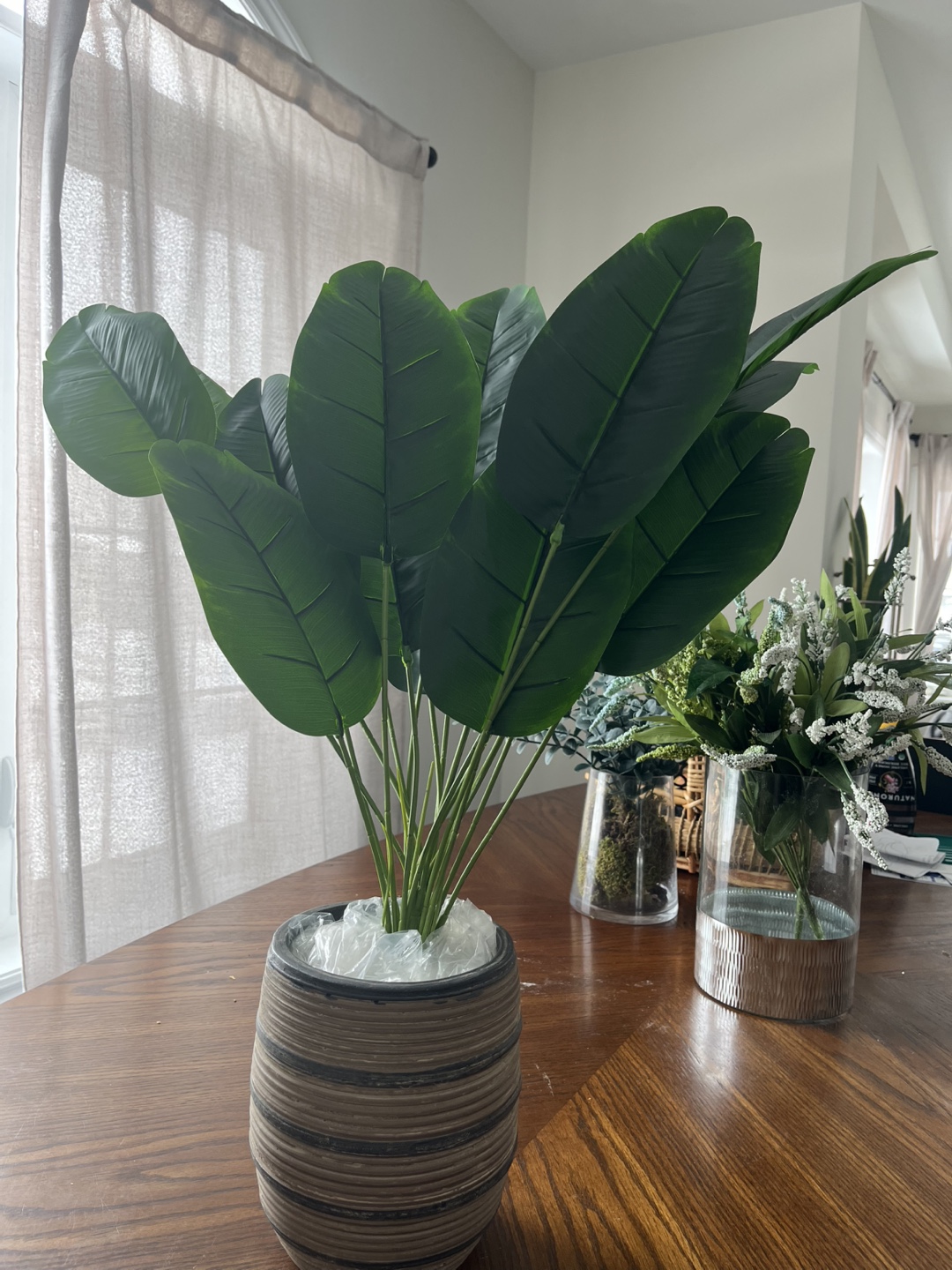 Artificial Banana Leaf Plant in Decorative Pot