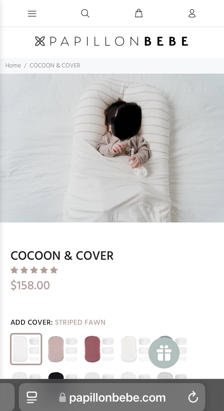 Papillon Bebe Cocoon & Cover - Striped Fawn - photo 4