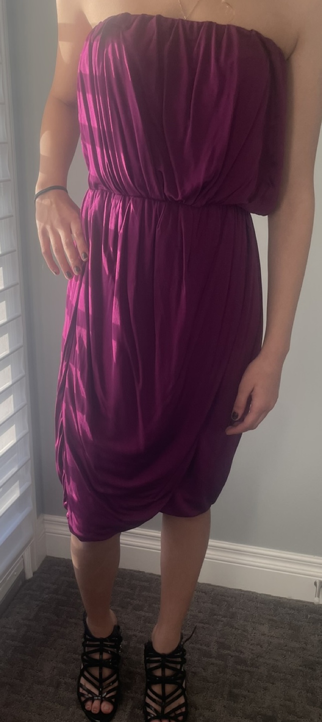 New Rachel Roy Purple Strapless Midi Dress - photo 2