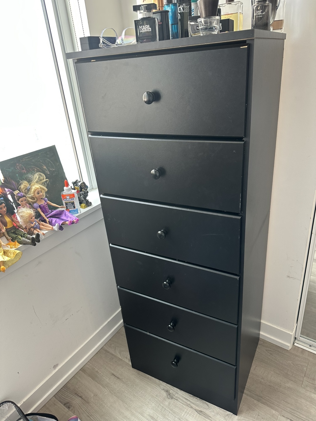 Black 6-Drawer Tallboy - photo 4