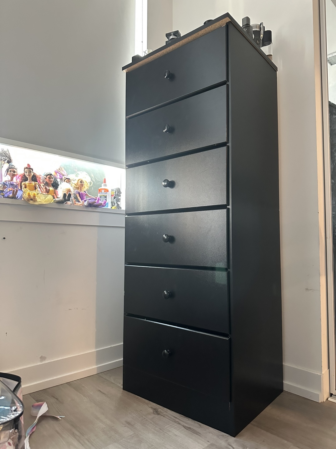 Black 6-Drawer Tallboy - photo 2