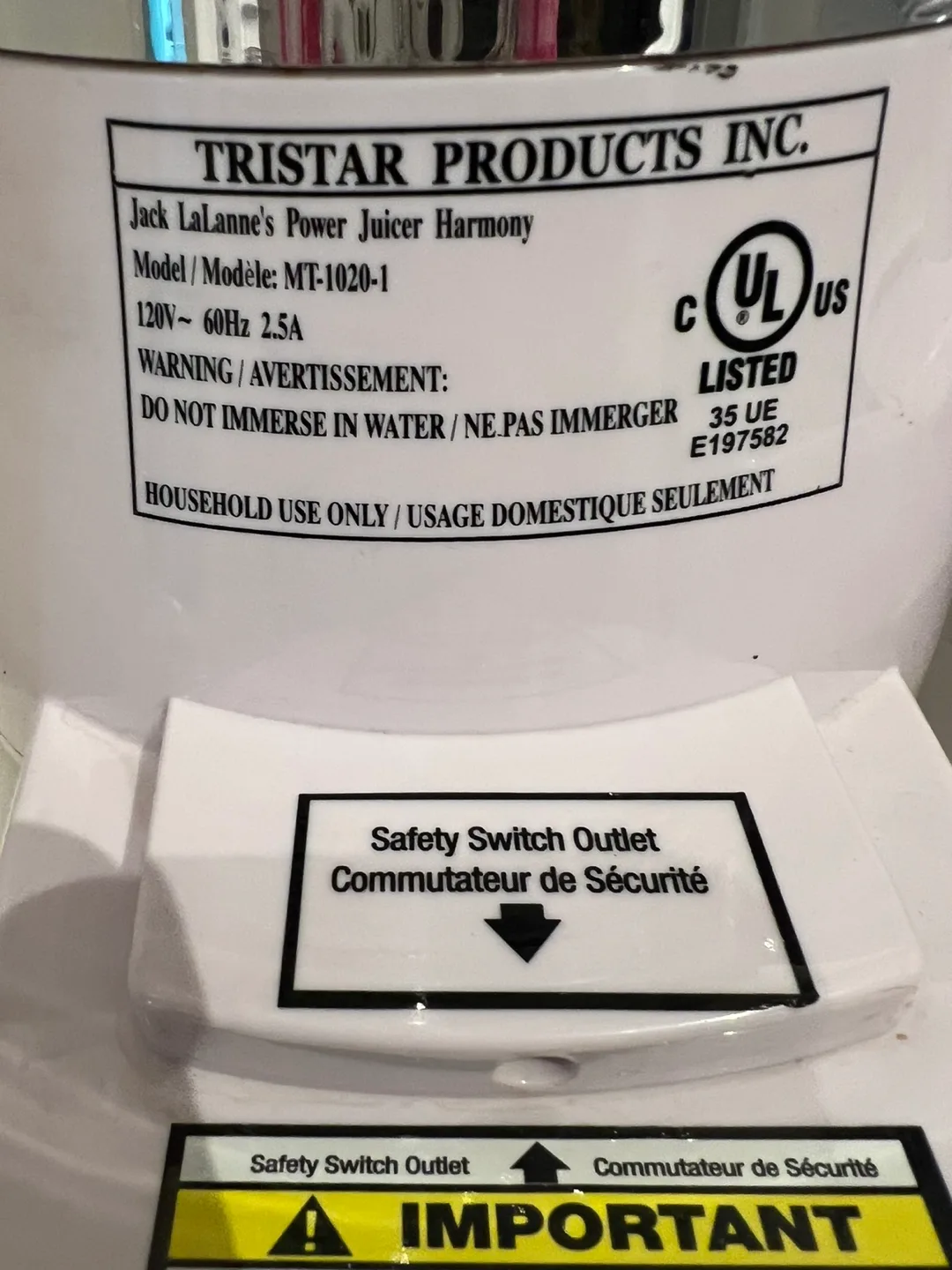 Jack LaLanne's Power Juicer Harmony - Gently Used image indicator(5)