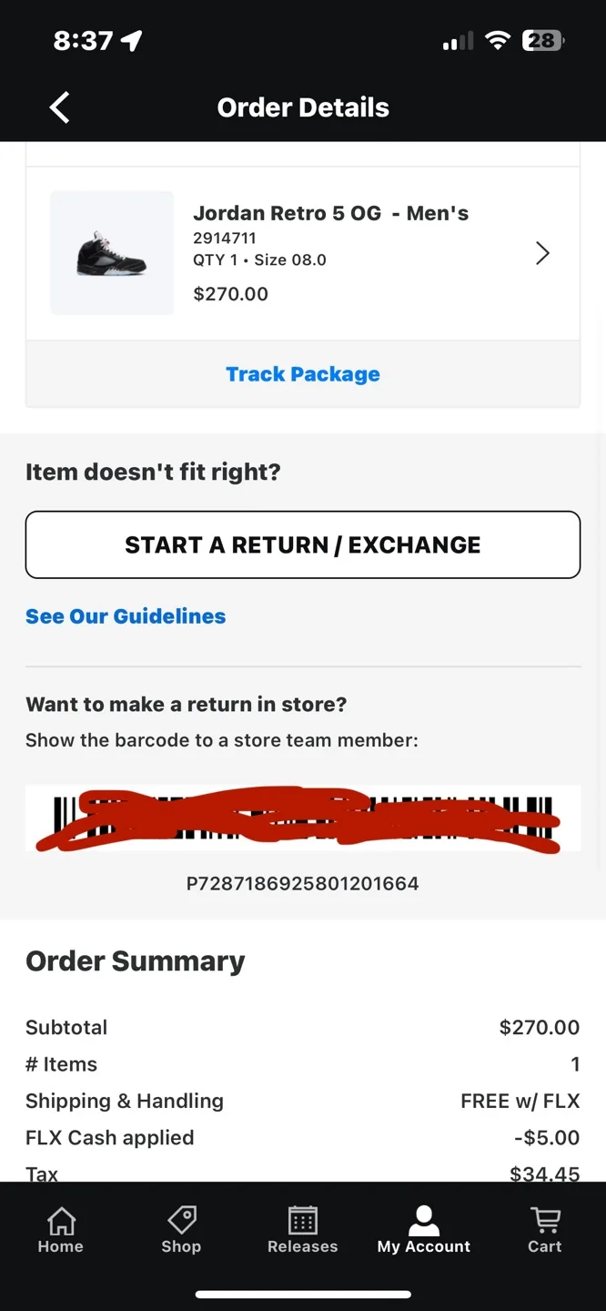 Jordan 5 Metallic Size 8 & 8.5 image indicator(7)