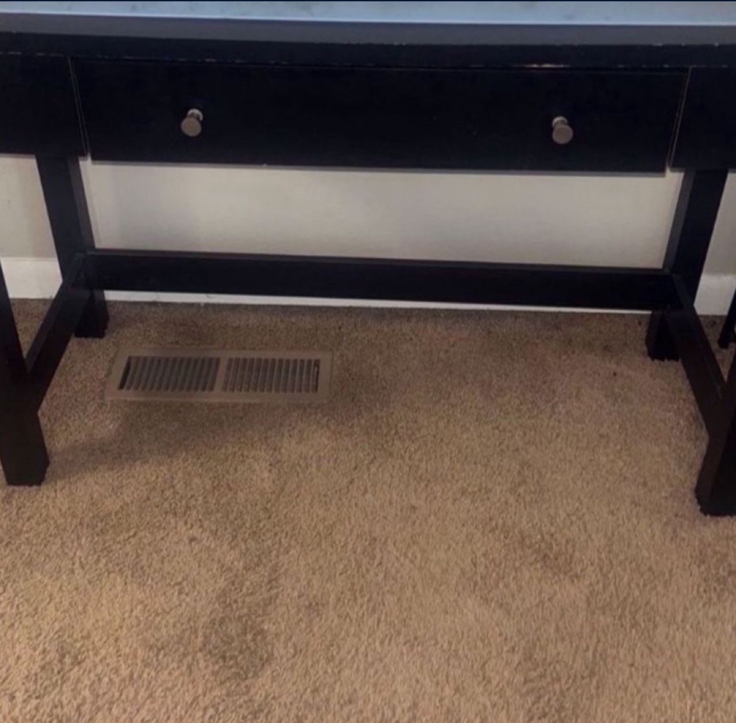 Console Table with Glass Top