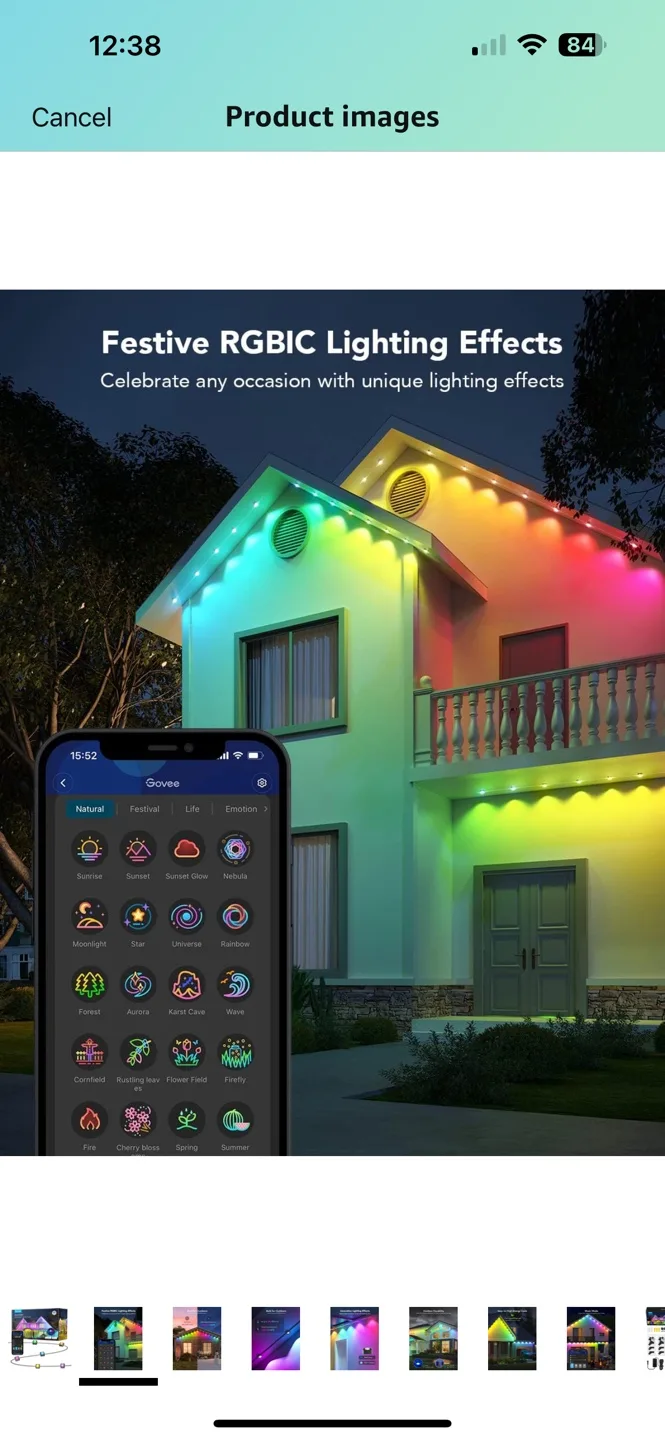 Govee RGBIC 100ft Permanent Outdoor Smart LED Light Strip image indicator(3)