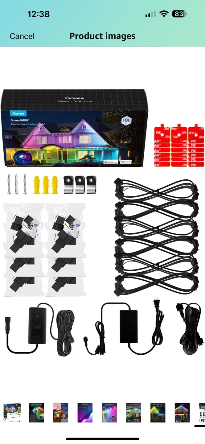 Govee RGBIC 100ft Permanent Outdoor Smart LED Light Strip image indicator(6)