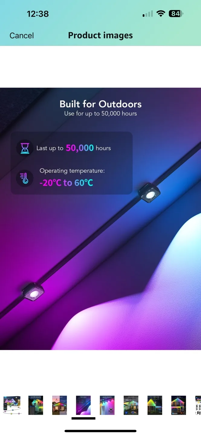 Govee RGBIC 100ft Permanent Outdoor Smart LED Light Strip image indicator(4)