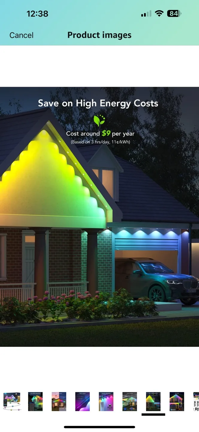 Govee RGBIC 100ft Permanent Outdoor Smart LED Light Strip image indicator(5)