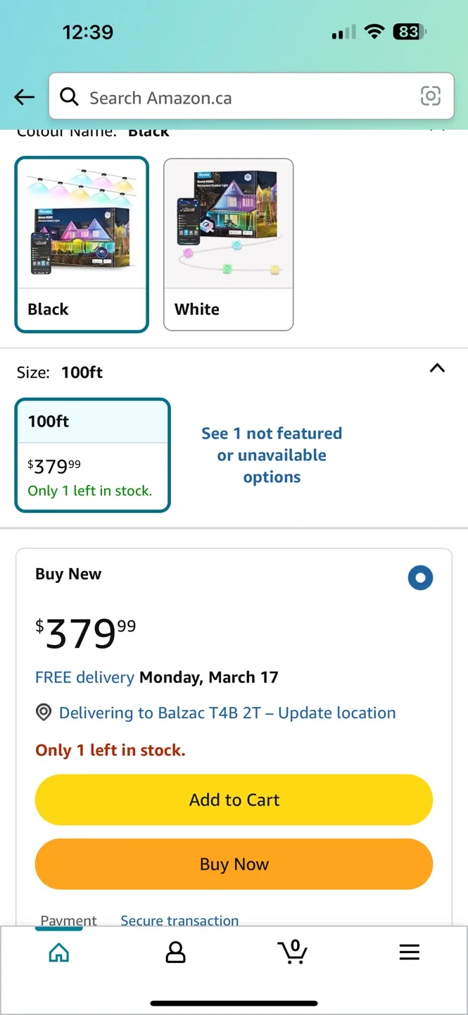 Govee RGBIC 100ft Permanent Outdoor Smart LED Light Strip image indicator(7)