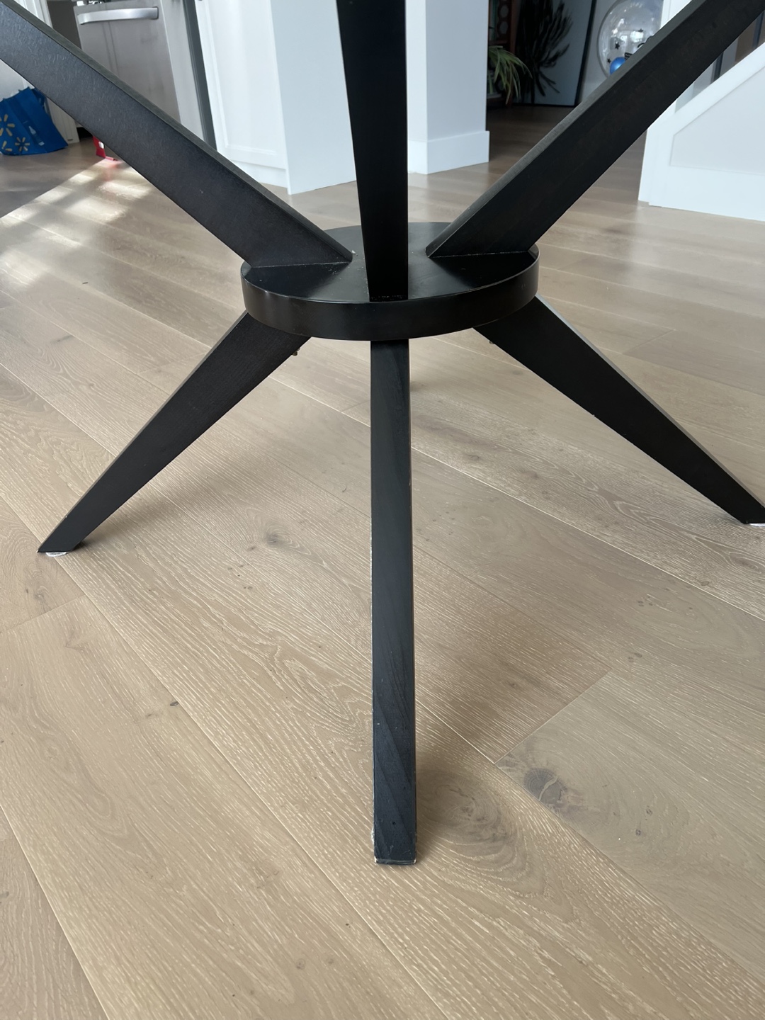 Glass Top Dining Table with Four Velvet Chairs - photo 2