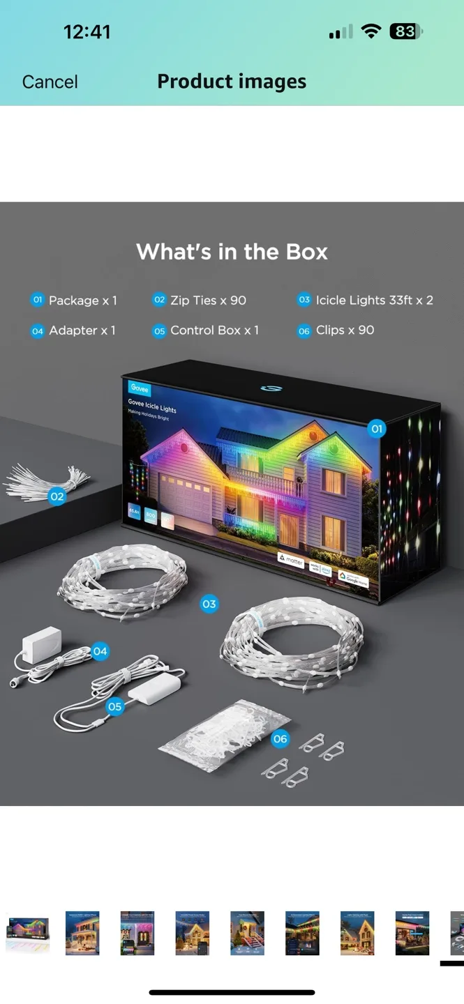 Govee RGBIC Icicle Lights - Smart Holiday Lights image indicator(7)