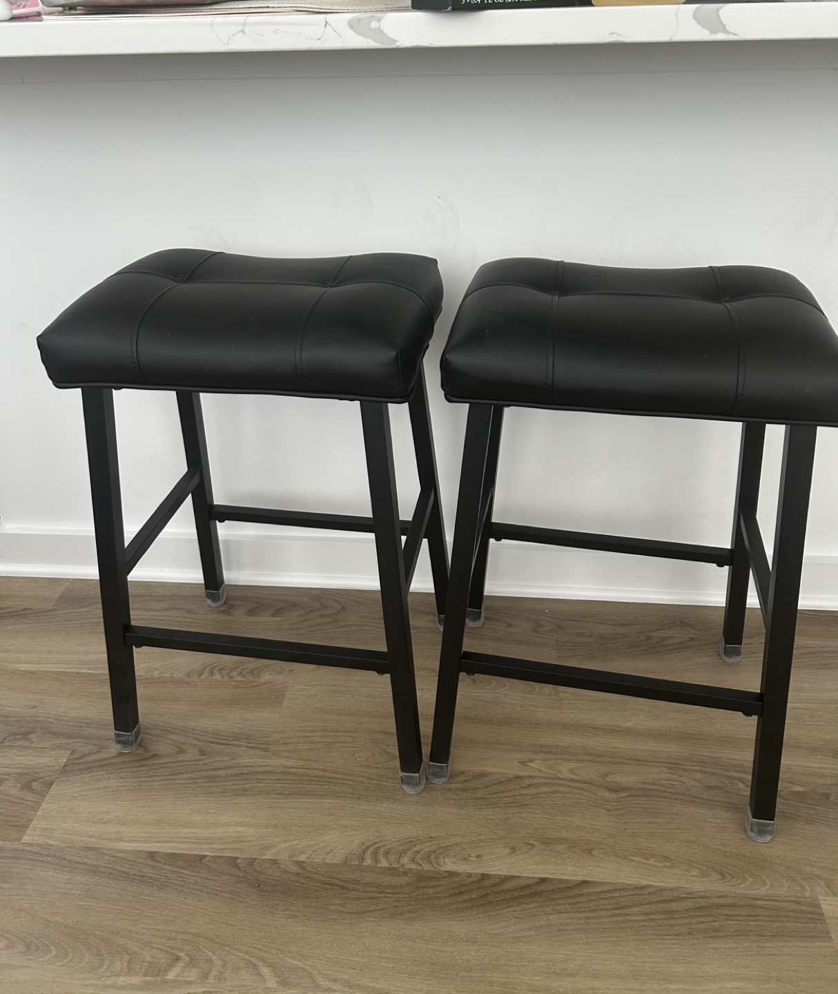 Pair of Black Counter Height Stools