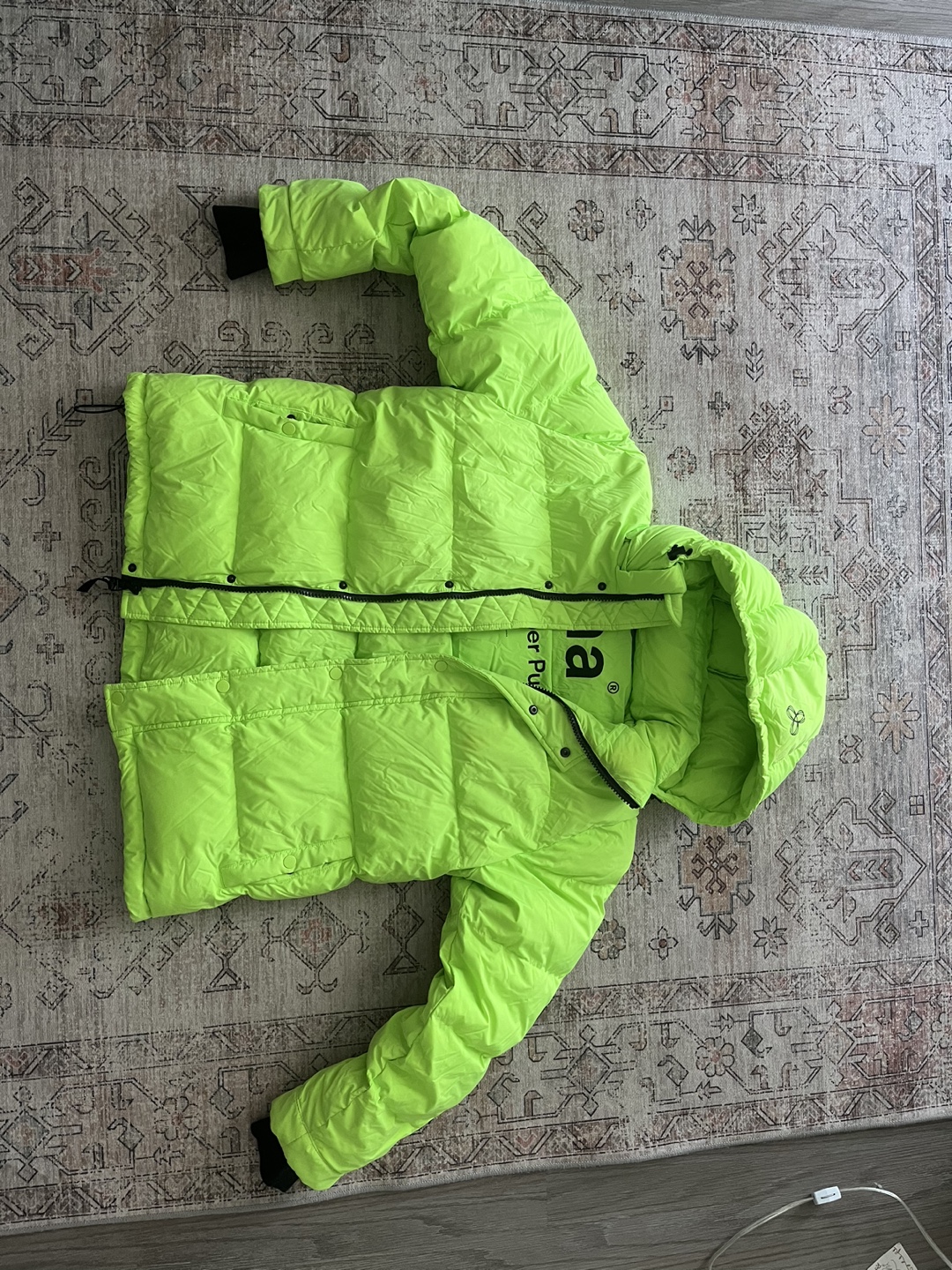 Neon Green Super Puffer Jacket