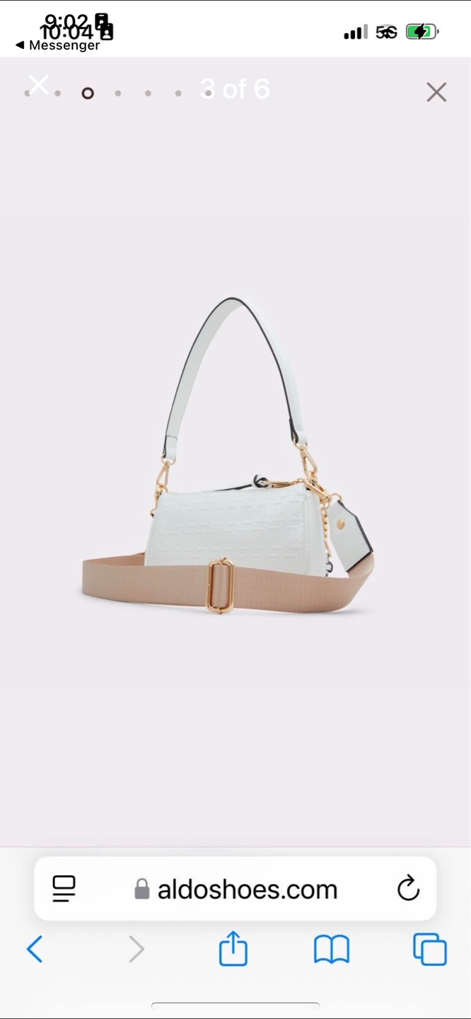 Aldo Women's White Bag with Chain Strap & Coin Purse - photo 3