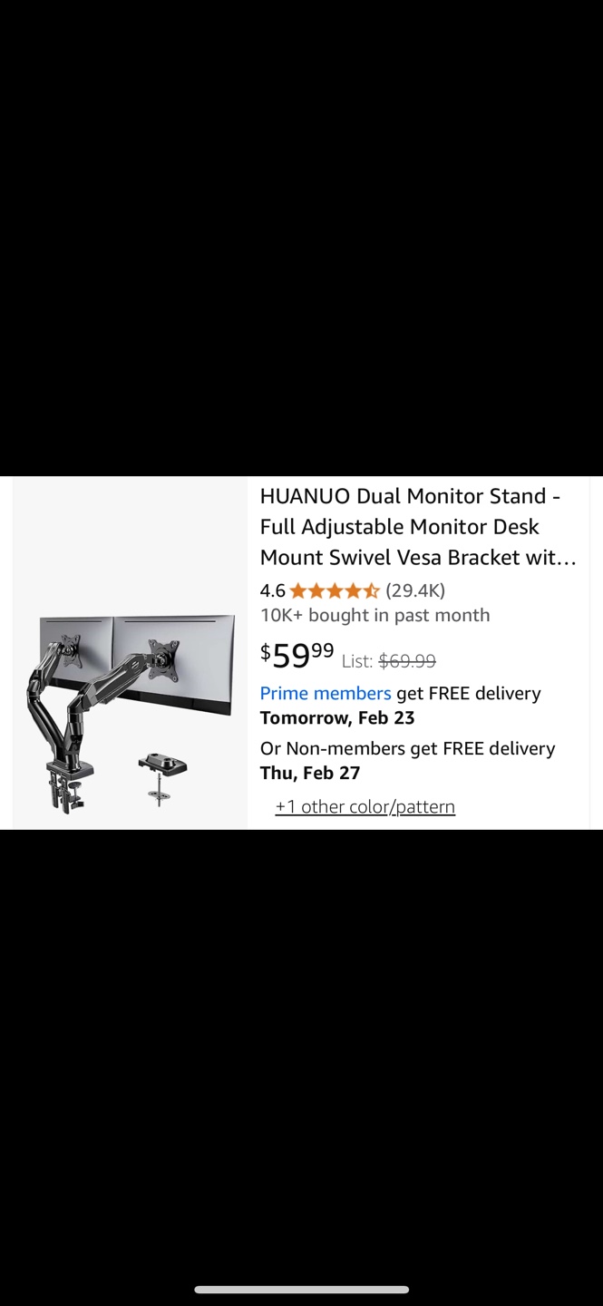 Dual Monitor Stand - Brand New, Unopened