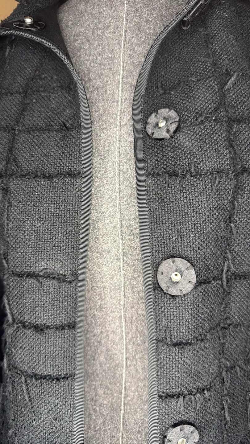 Pink Tartan Black fitted Blazer textured fabric image indicator(6)