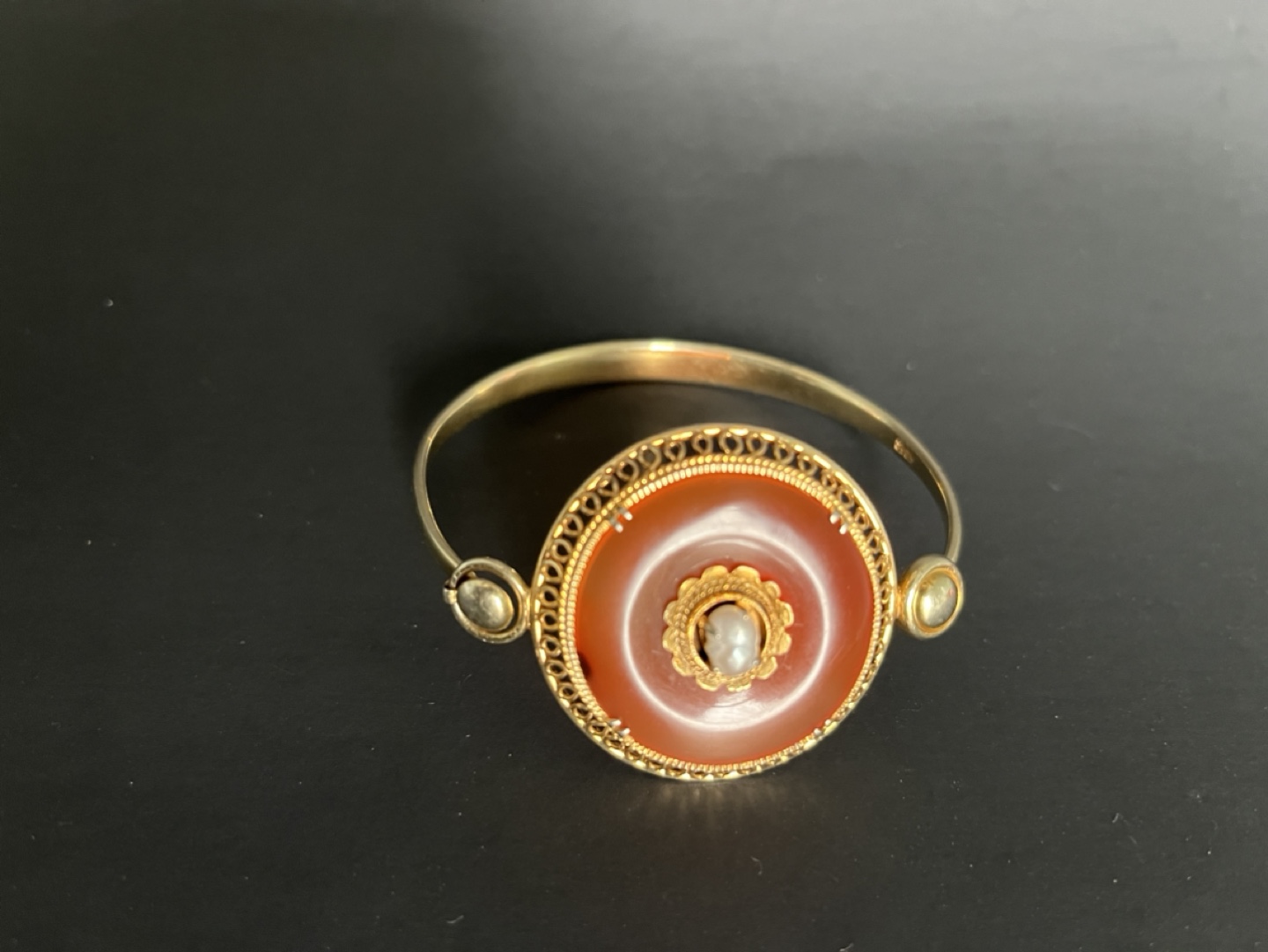Vintage Silver Carnelian Bracelet