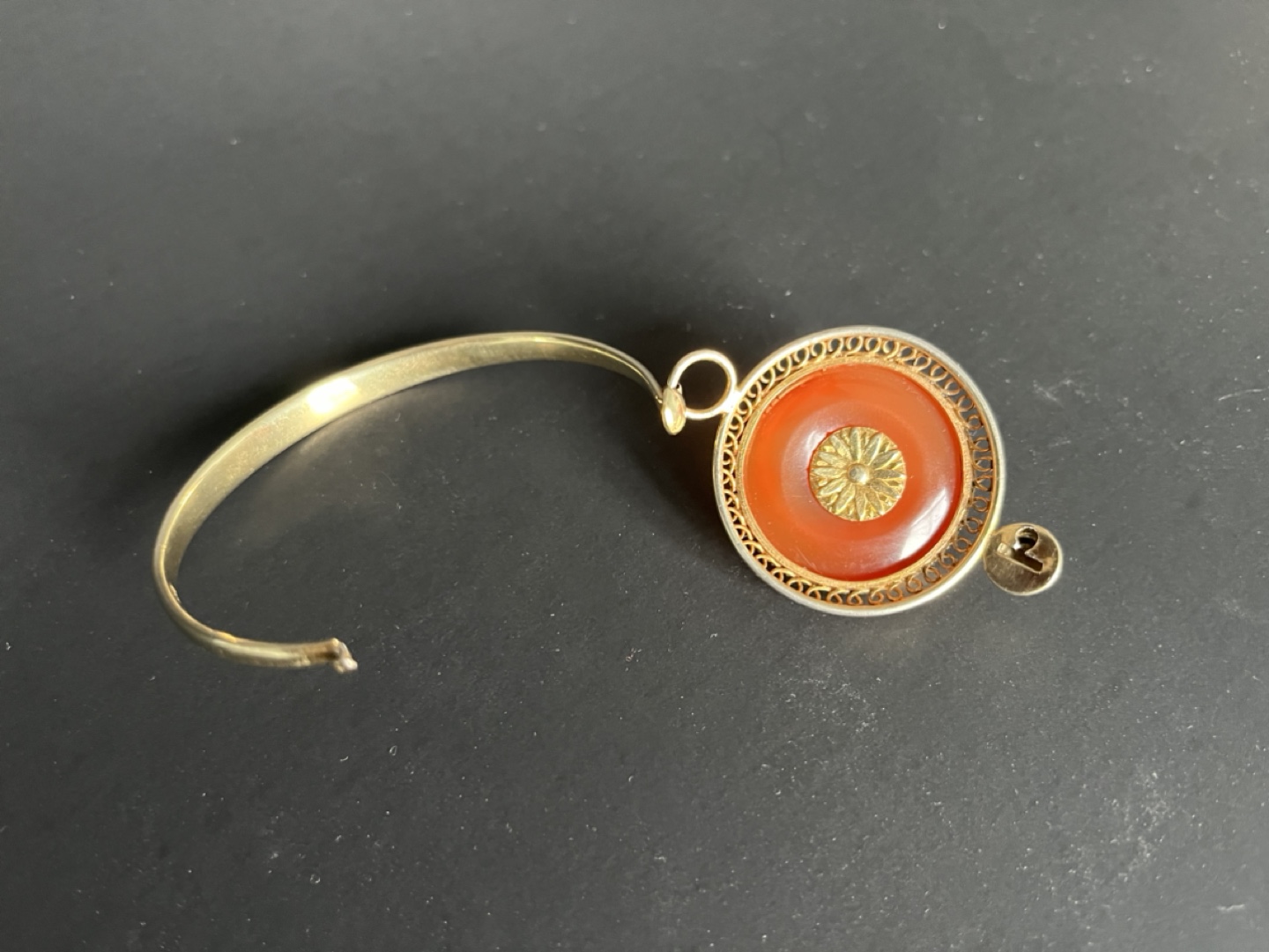 Vintage Silver Carnelian Bracelet - photo 3