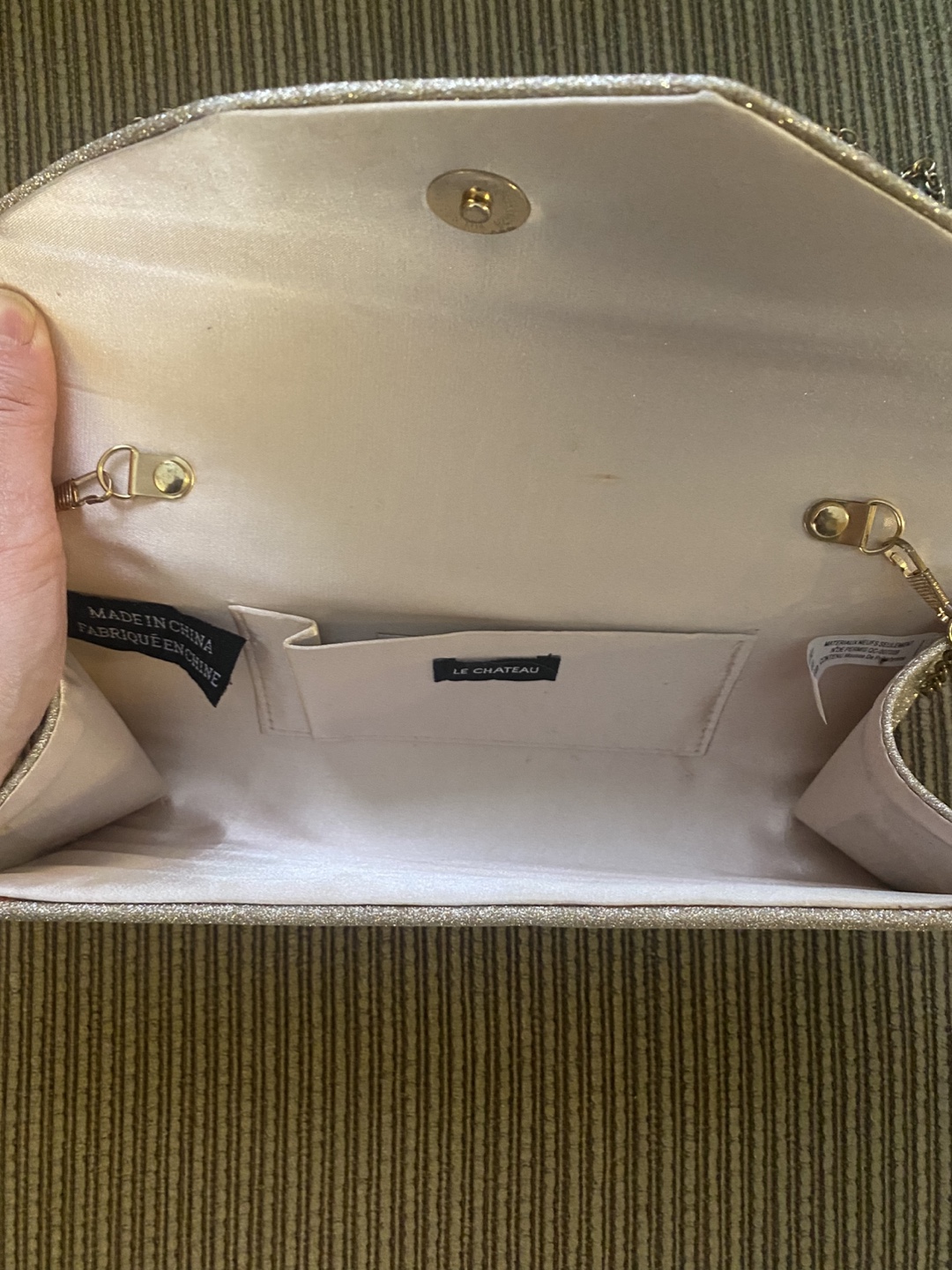 Champagne Glitter Clutch Purse - photo 2