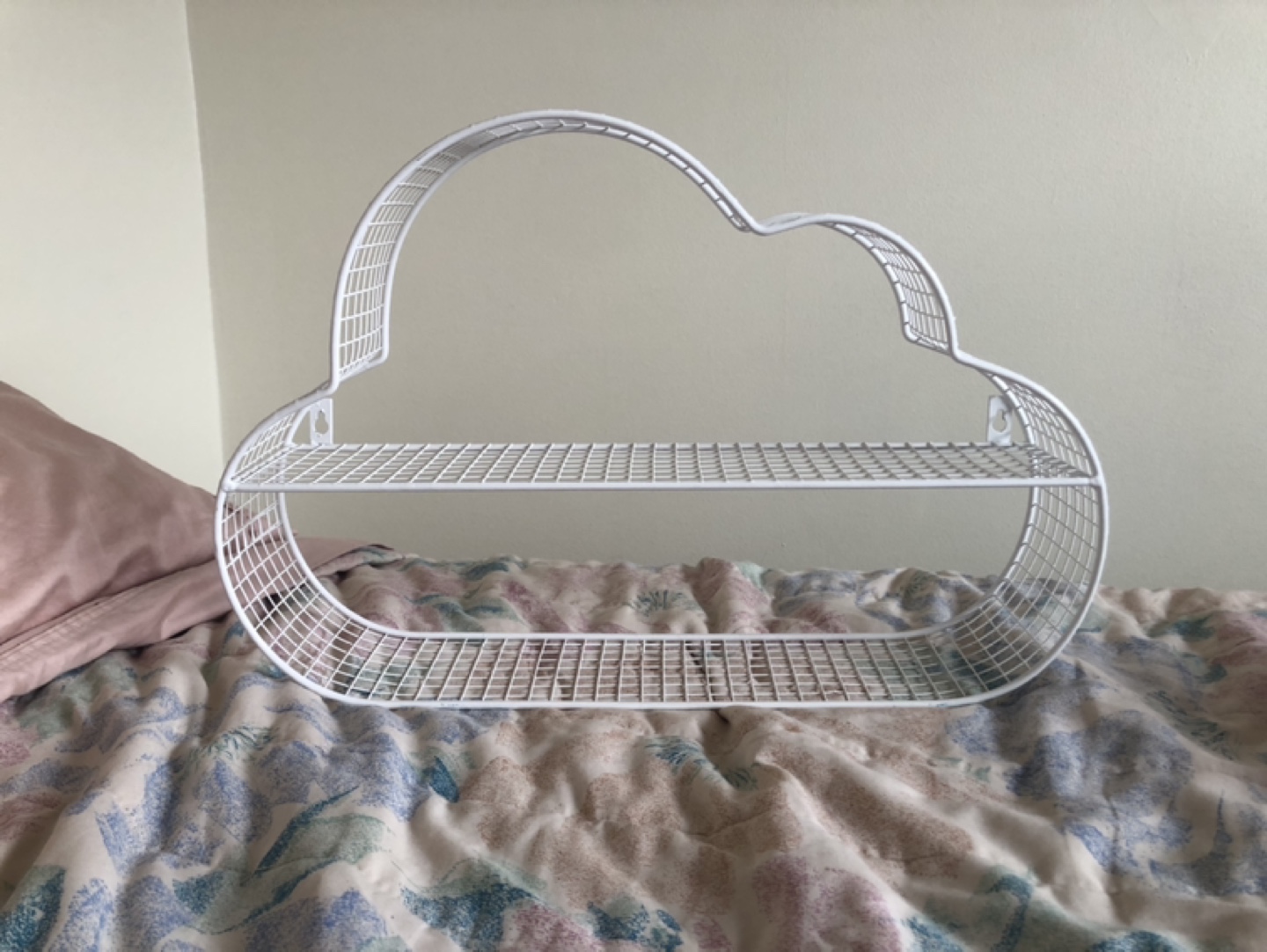 White Metal Cloud Shelf