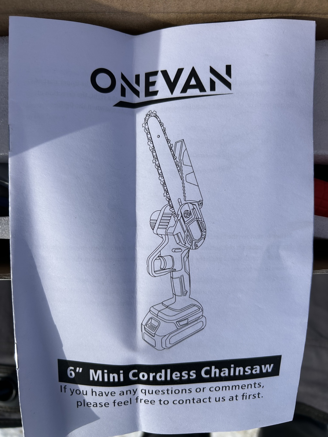ONEVAN 6-Inch Mini Cordless Chainsaw - photo 3