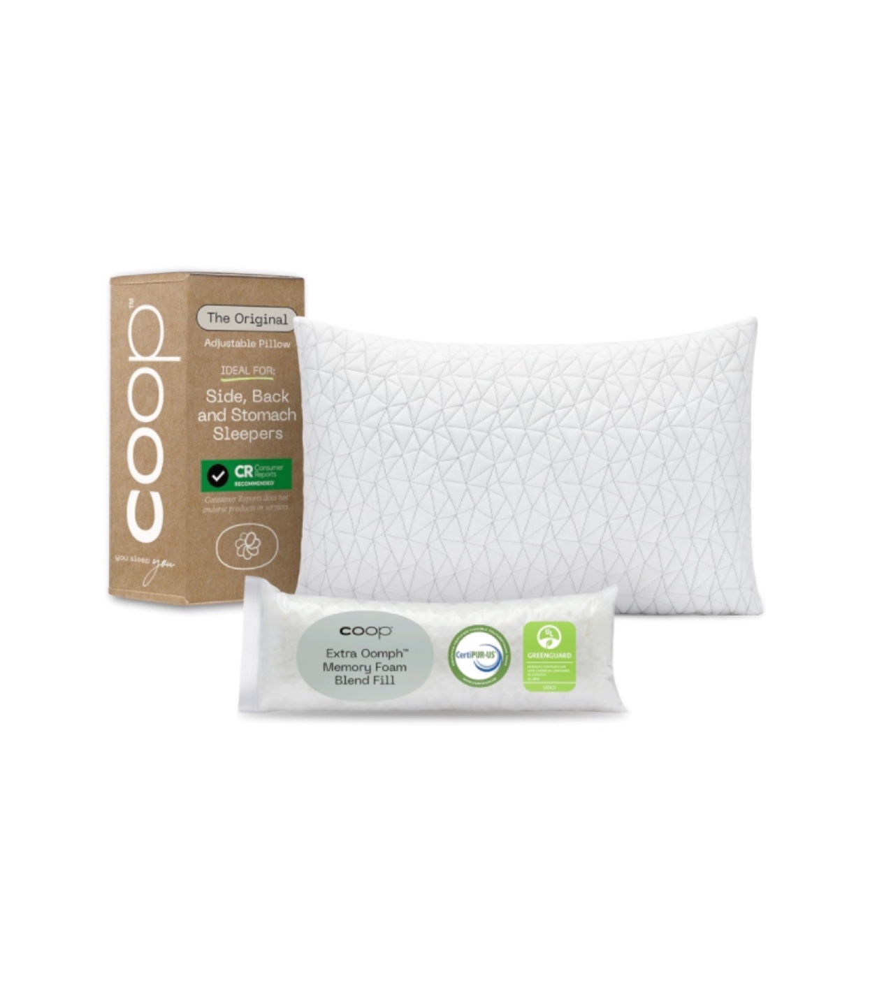 Coop Home Goods Original Adjustable Pillow - Sealed