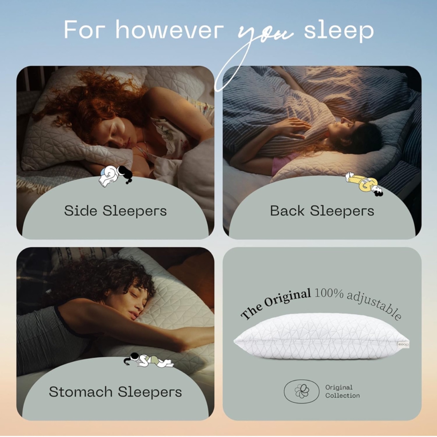 Coop Home Goods Original Adjustable Pillow - Sealed - photo 3