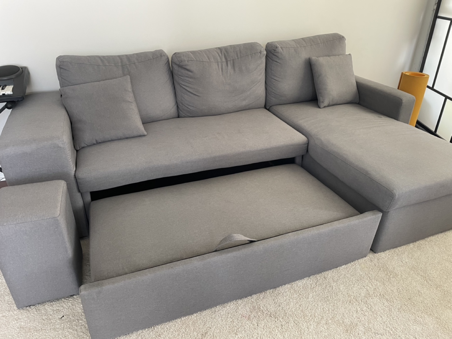 Corner Sectional Sofa-Bed with Storage - photo 2