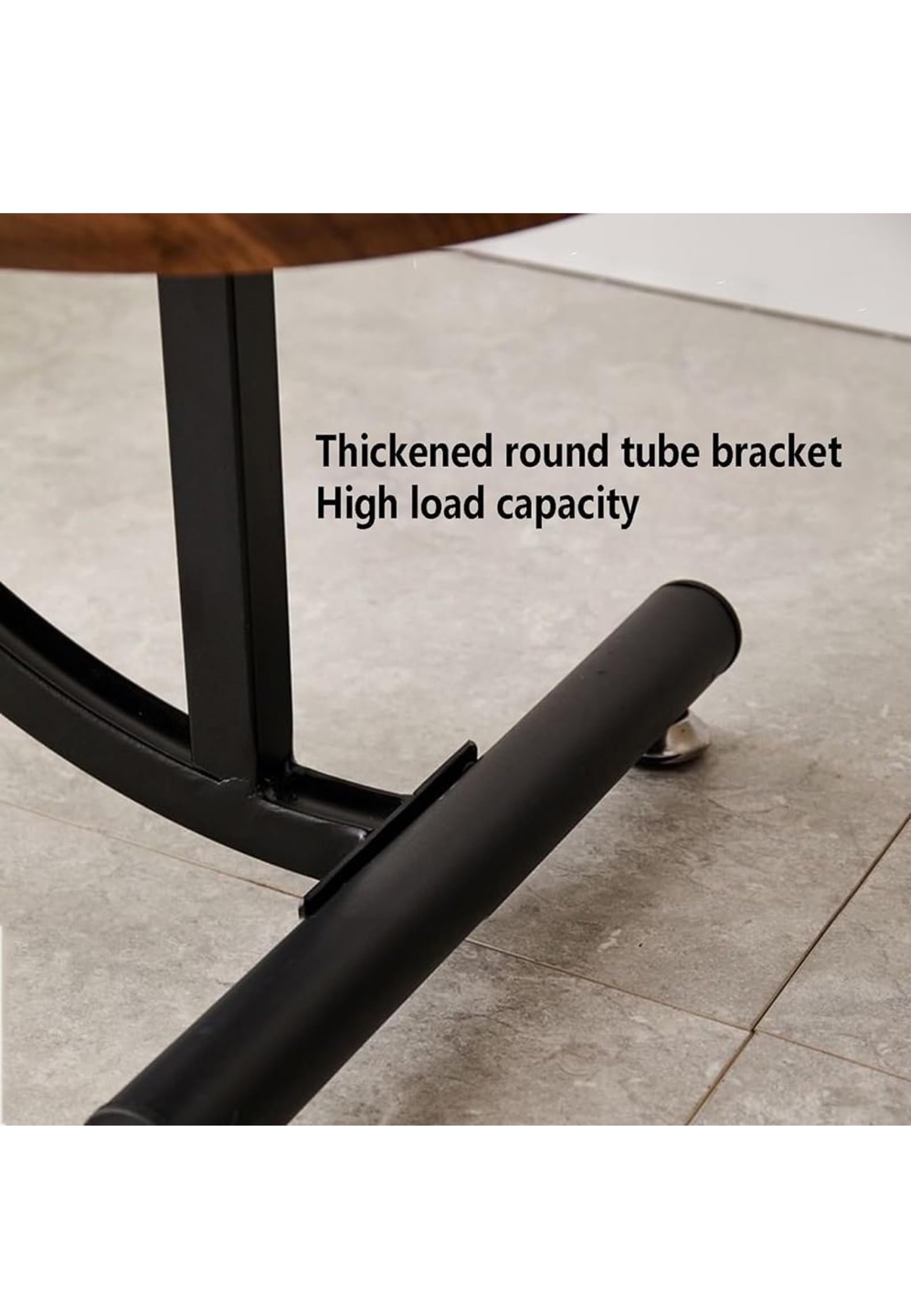 Two-Tier Round Side Table with Metal Frame - photo 5