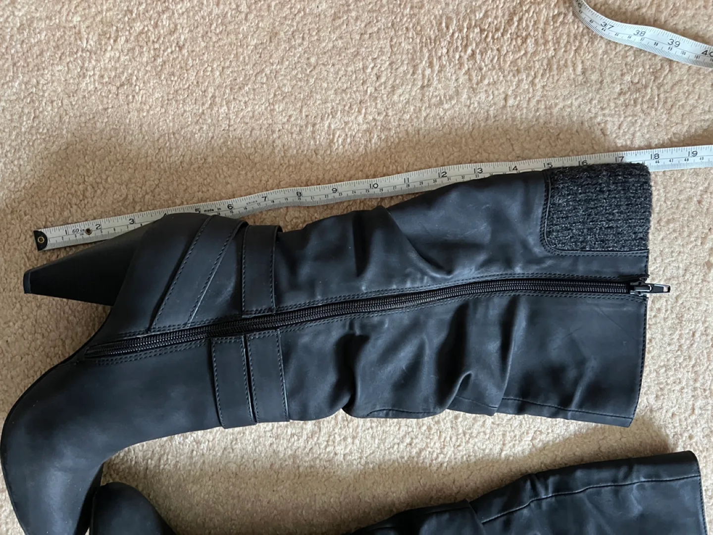 Women's Black Slouch Boots image indicator(5)