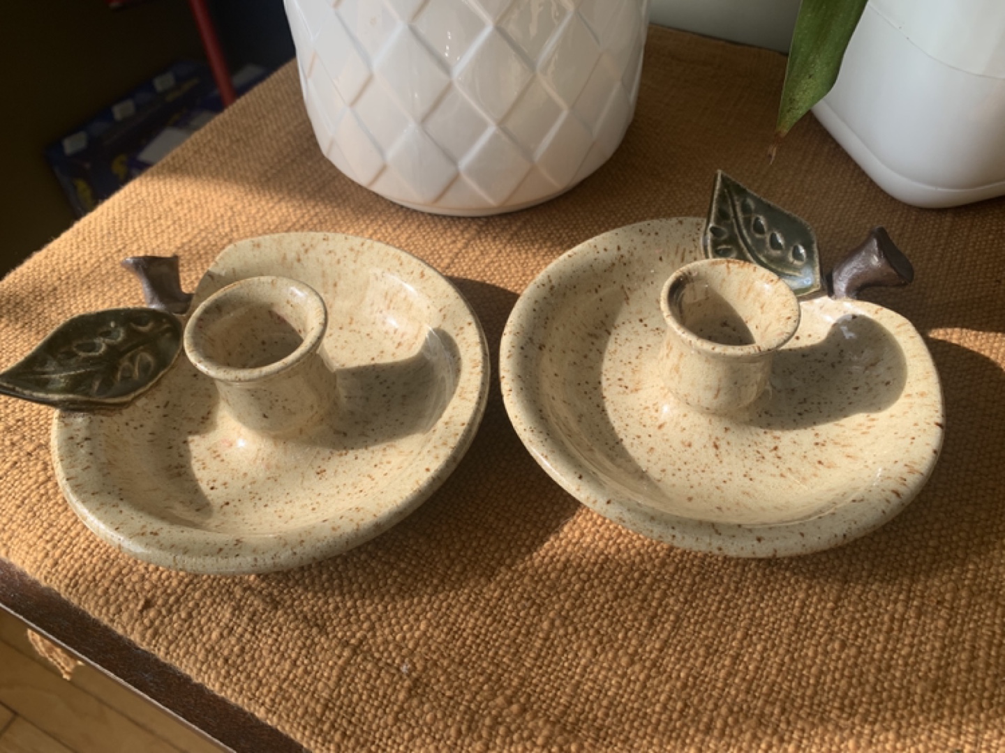 Pair of Vintage Apple Shaped Candle Holders - photo 2