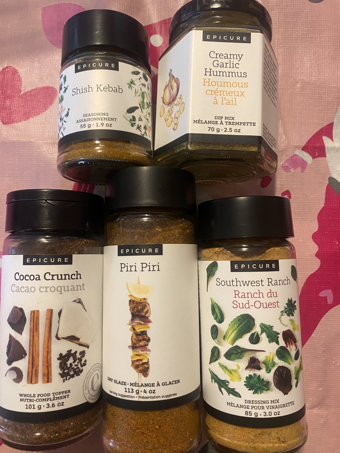 Epicure jars - $5 each or all for $20