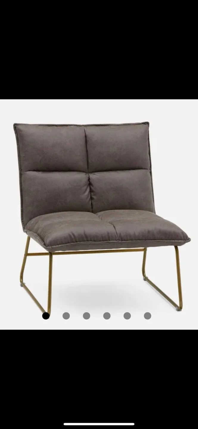 Set of Two - Modern Accent Chair with Gold Legs image indicator(3)