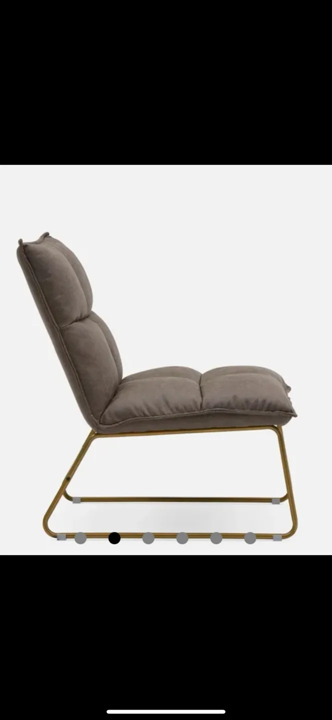 Set of Two - Modern Accent Chair with Gold Legs image indicator(4)