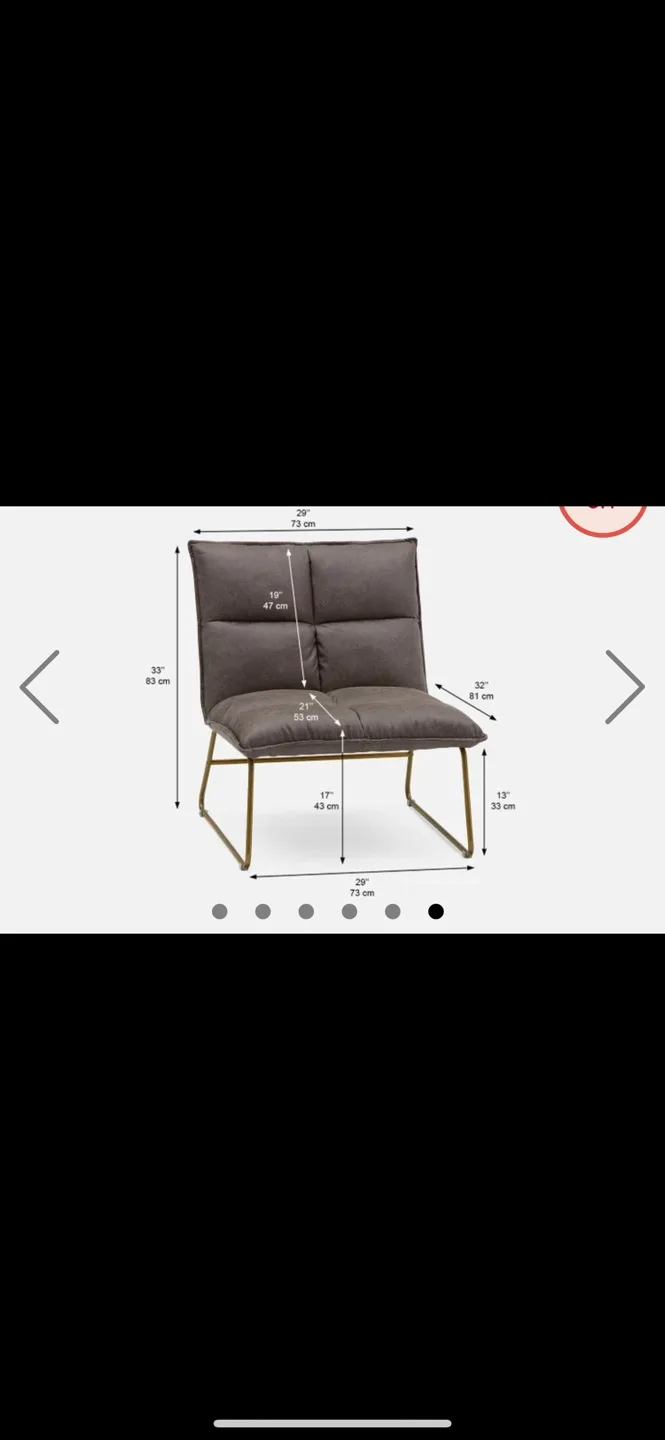 Set of Two - Modern Accent Chair with Gold Legs image indicator(5)