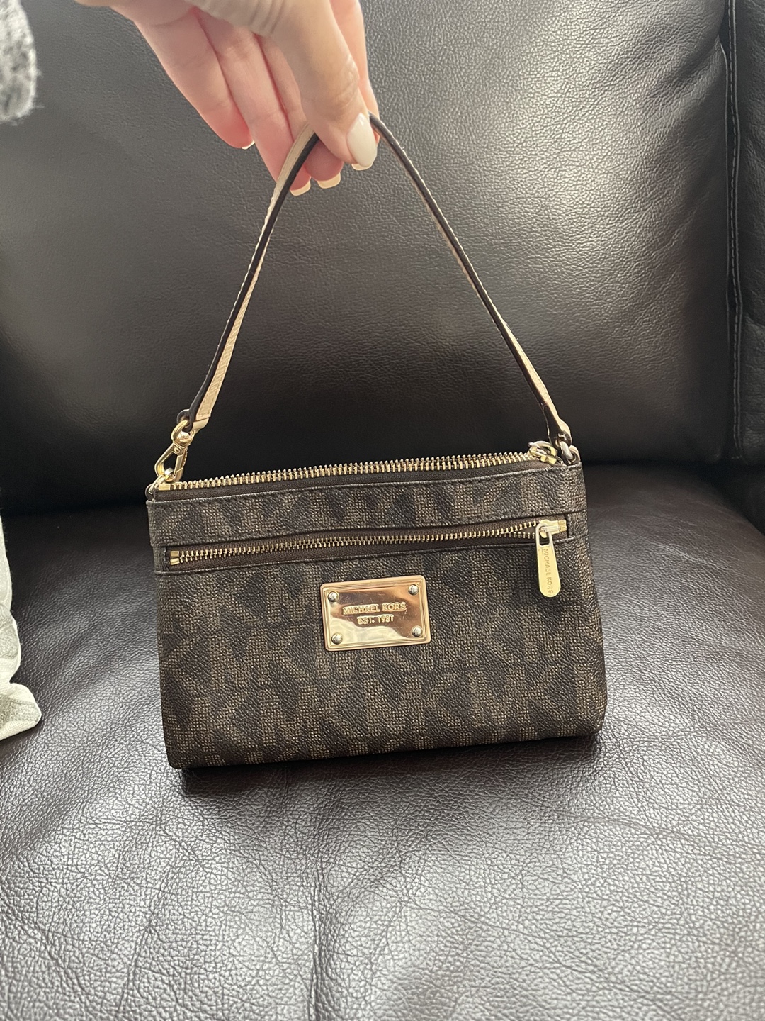 Michael Kors Brown Wristlet