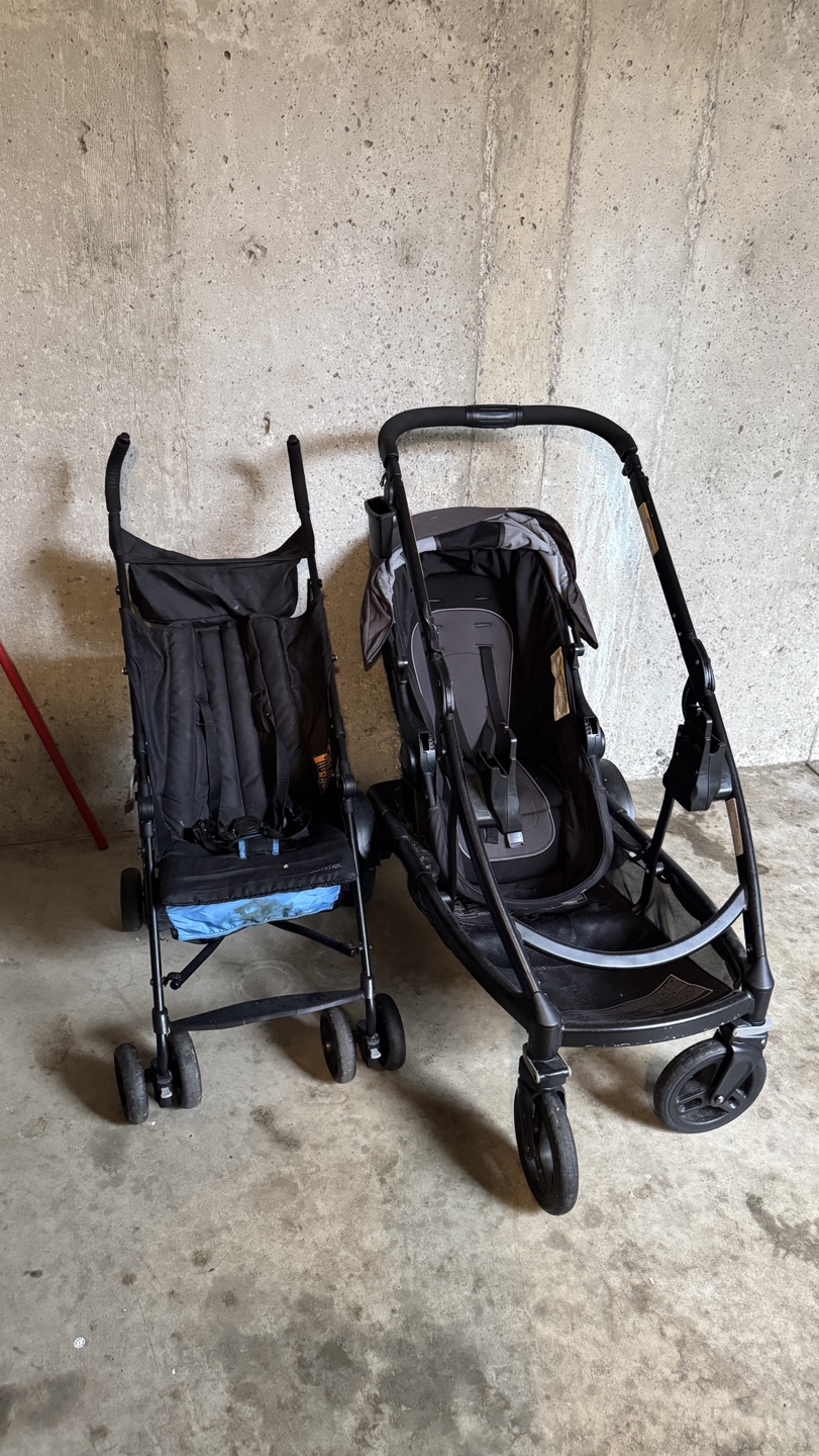 Two Strollers - One Single, One Double