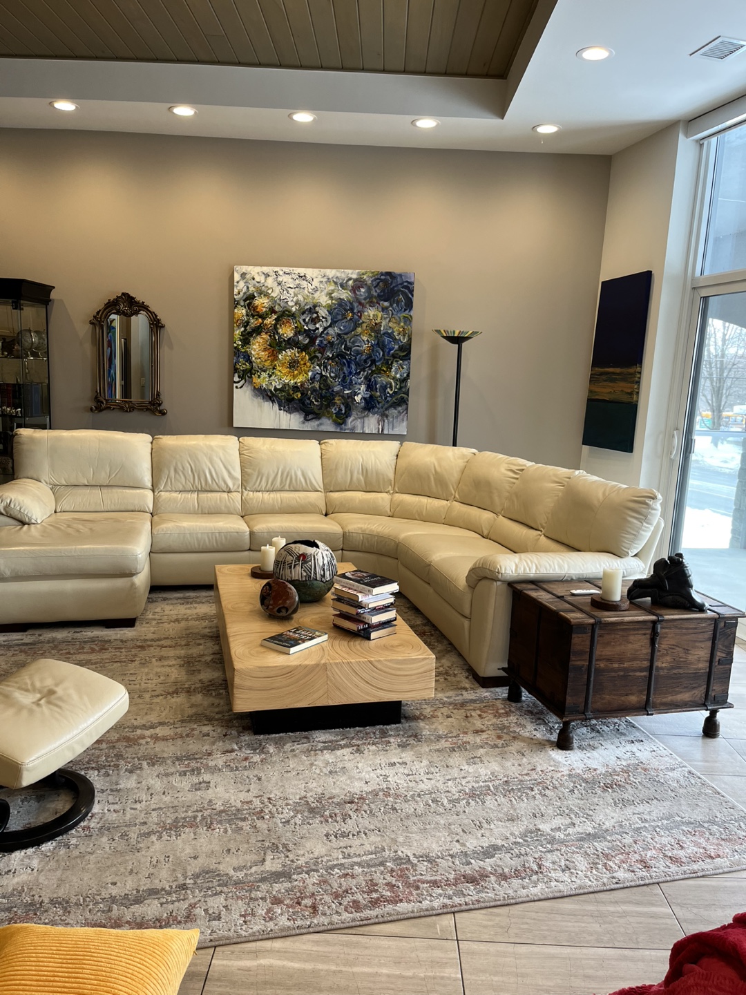 Natuzzi leather sectional
