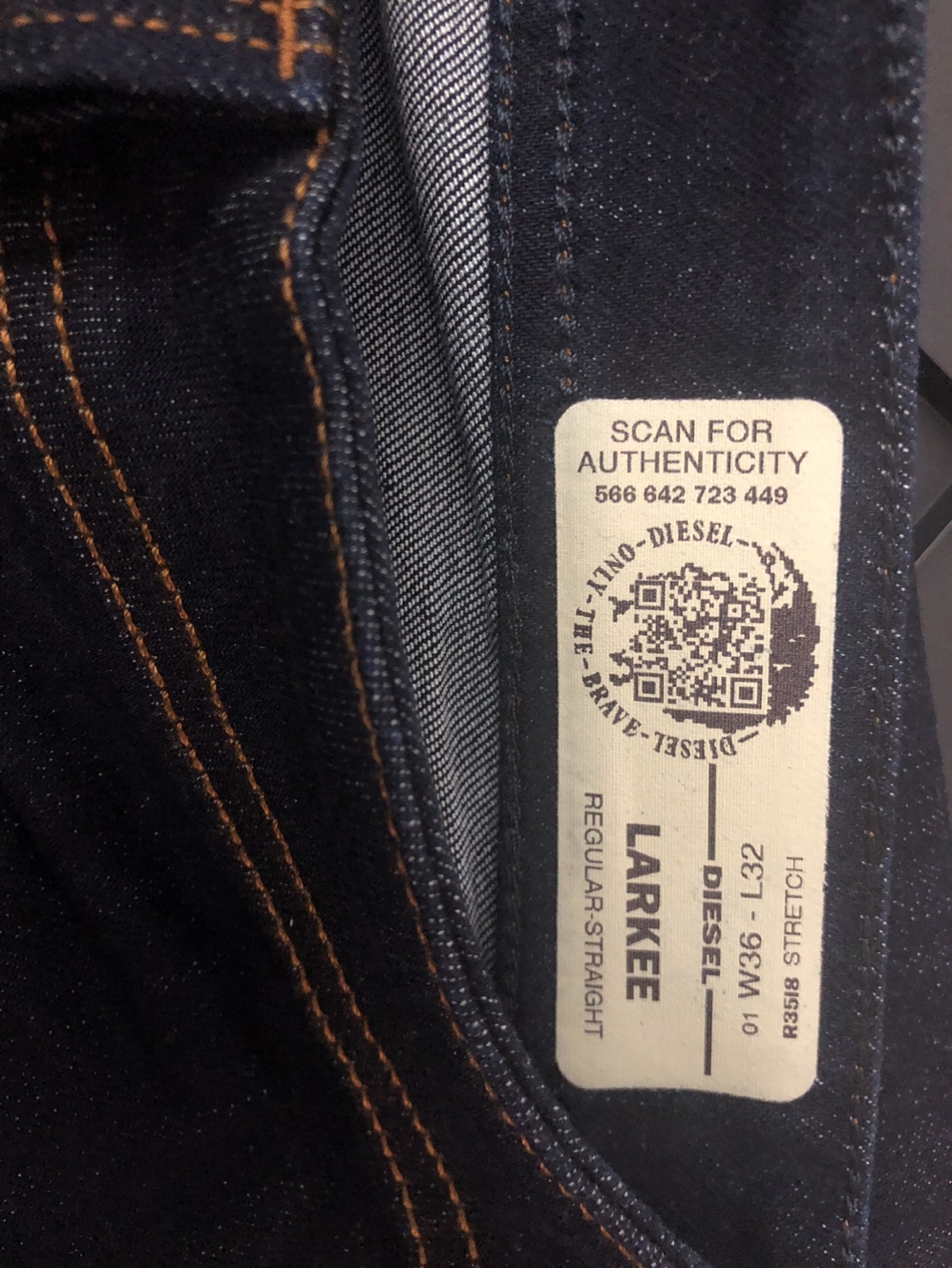 Diesel Industry Larkee Jeans - Size 36X32