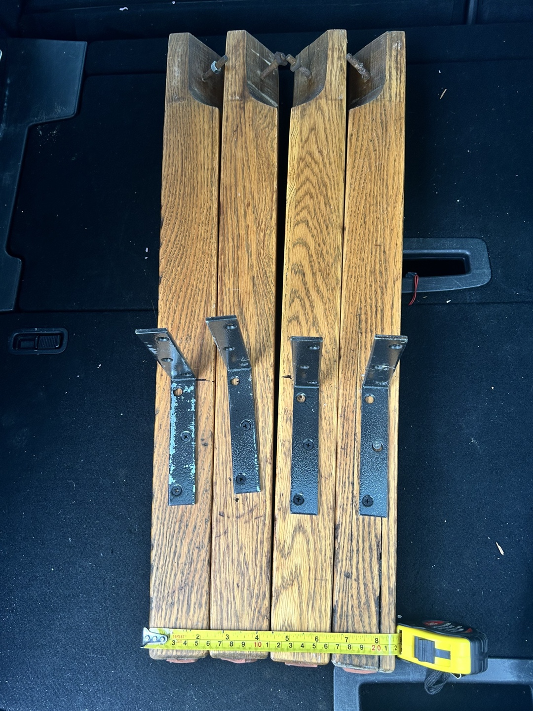 Vintage Wooden Table Legs with Brackets