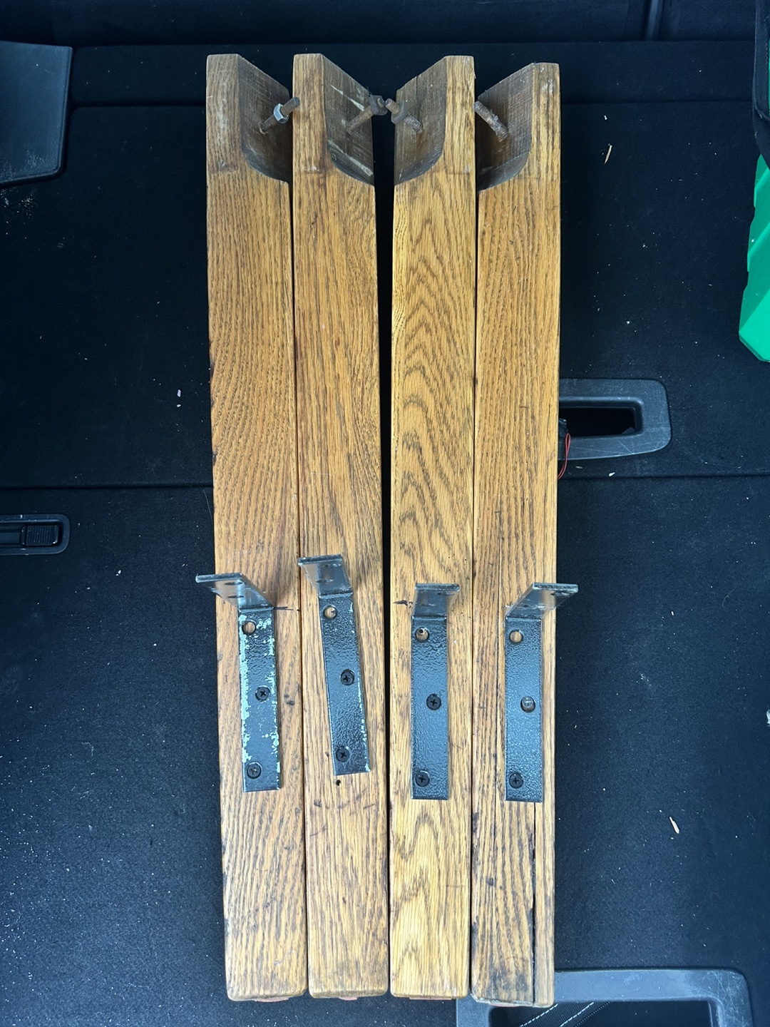 Vintage Wooden Table Legs with Brackets - photo 4