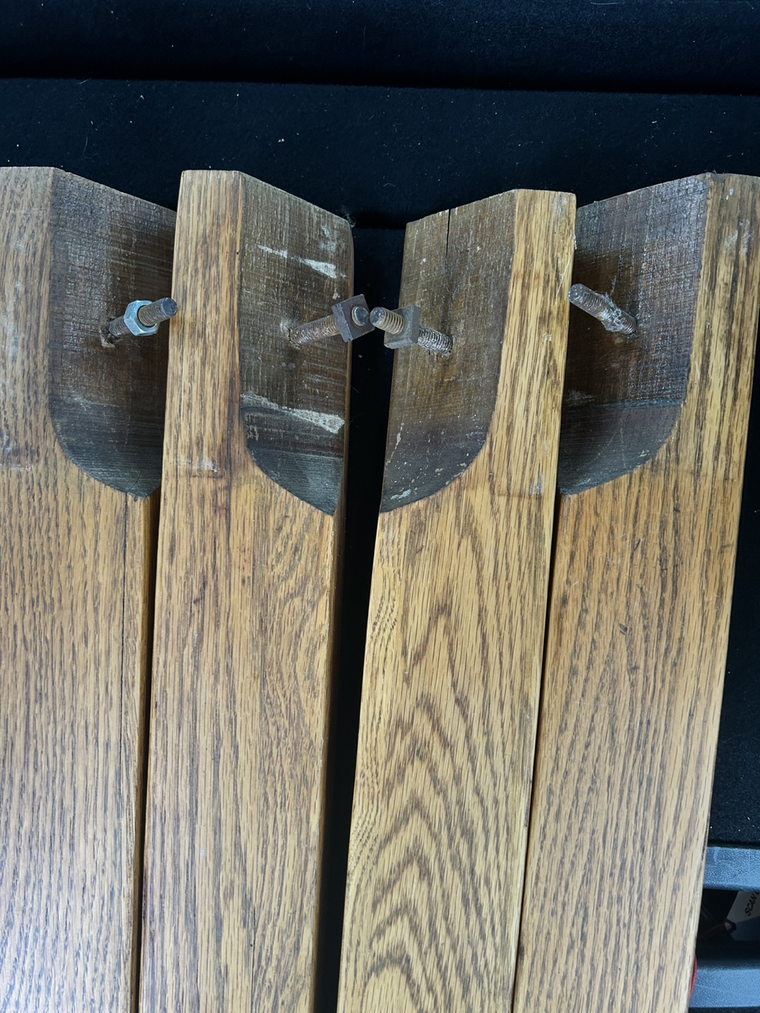 Vintage Wooden Table Legs with Brackets - photo 2