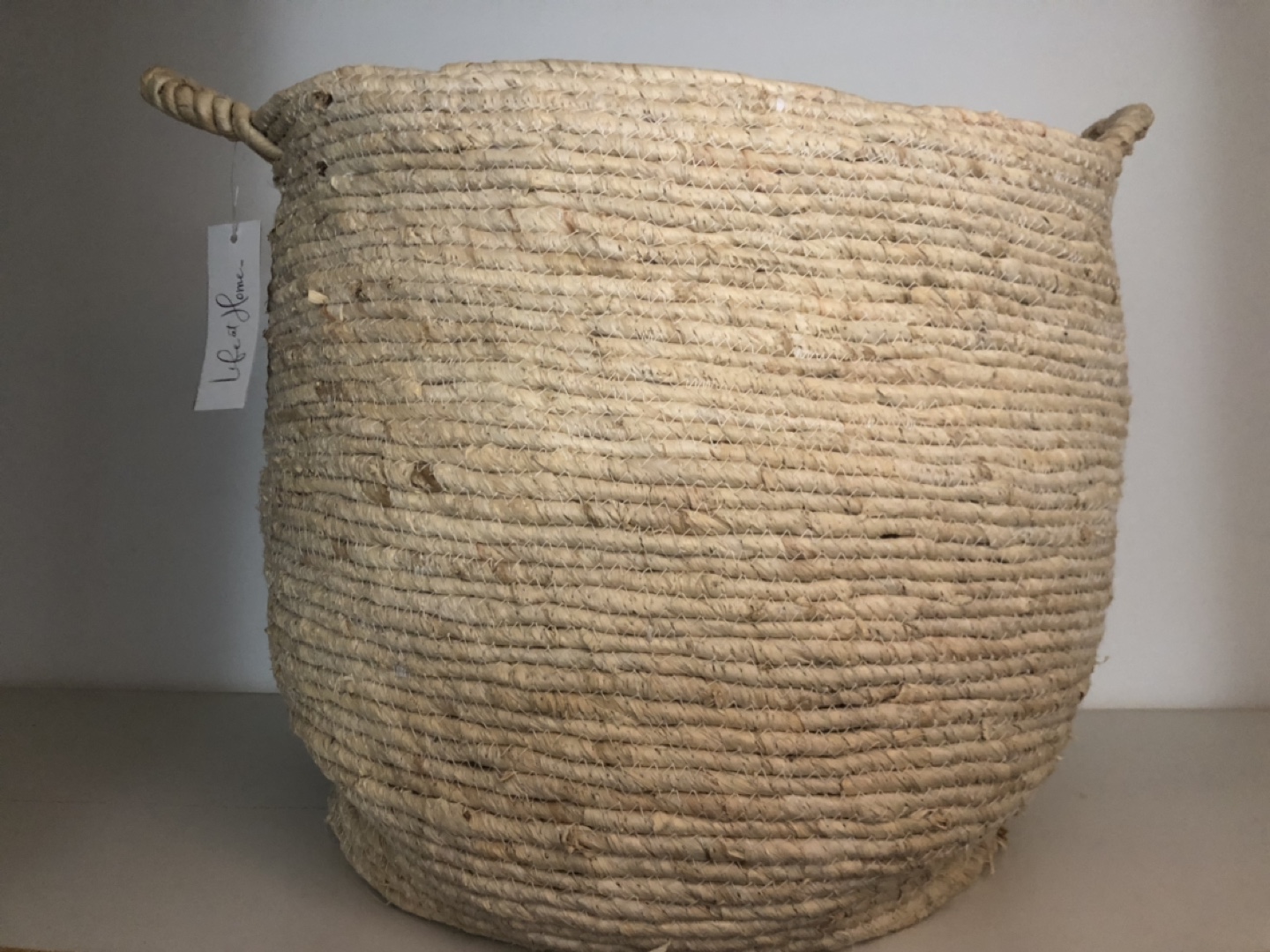 Large Seagrass Storage Basket with Handles - photo 2