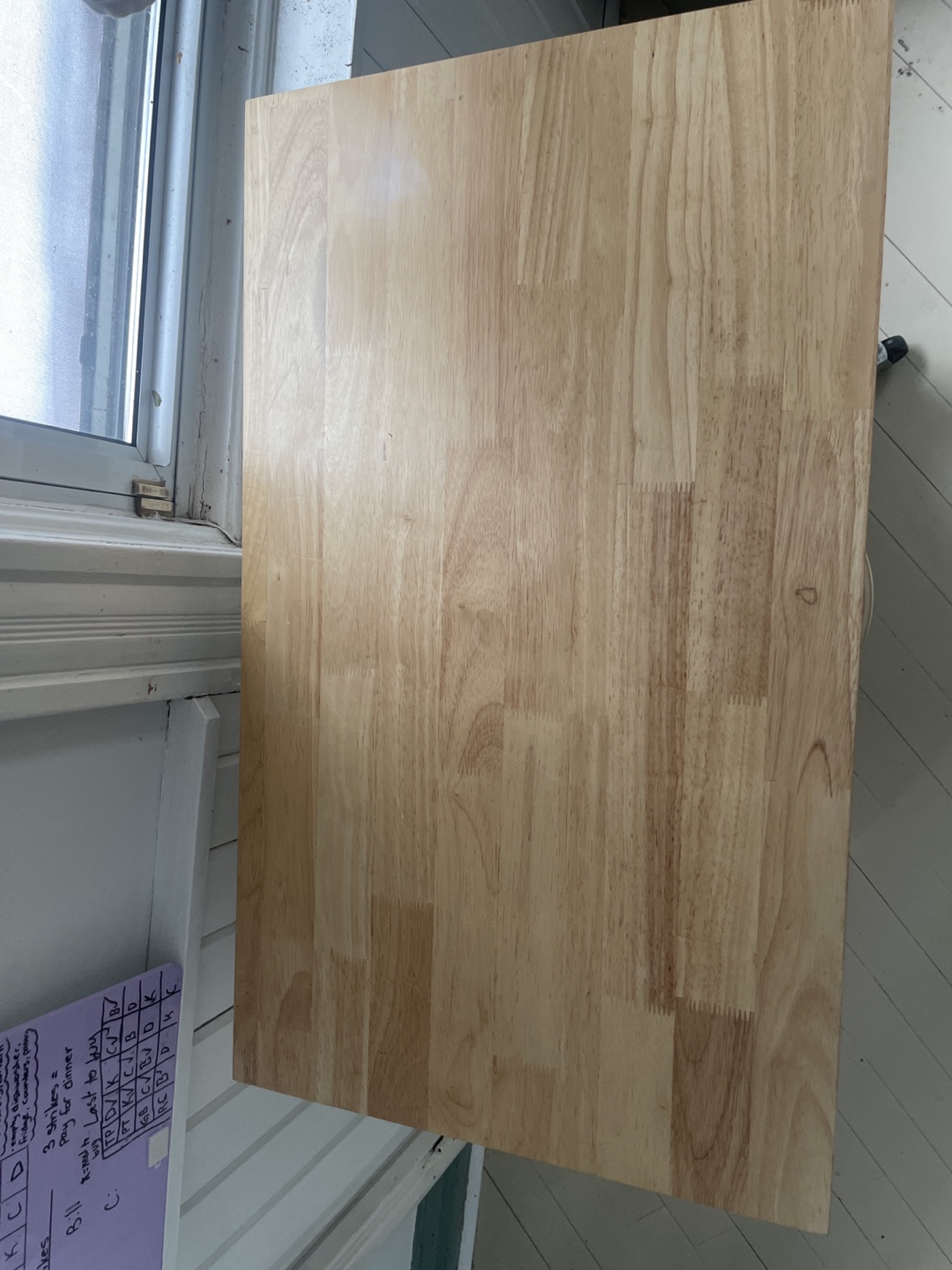 White Kitchen Cart with Butcher Block Top - photo 3